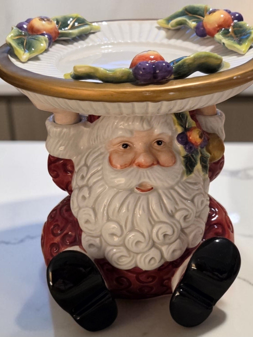 Fitz And Floyd Santa Candleholder
